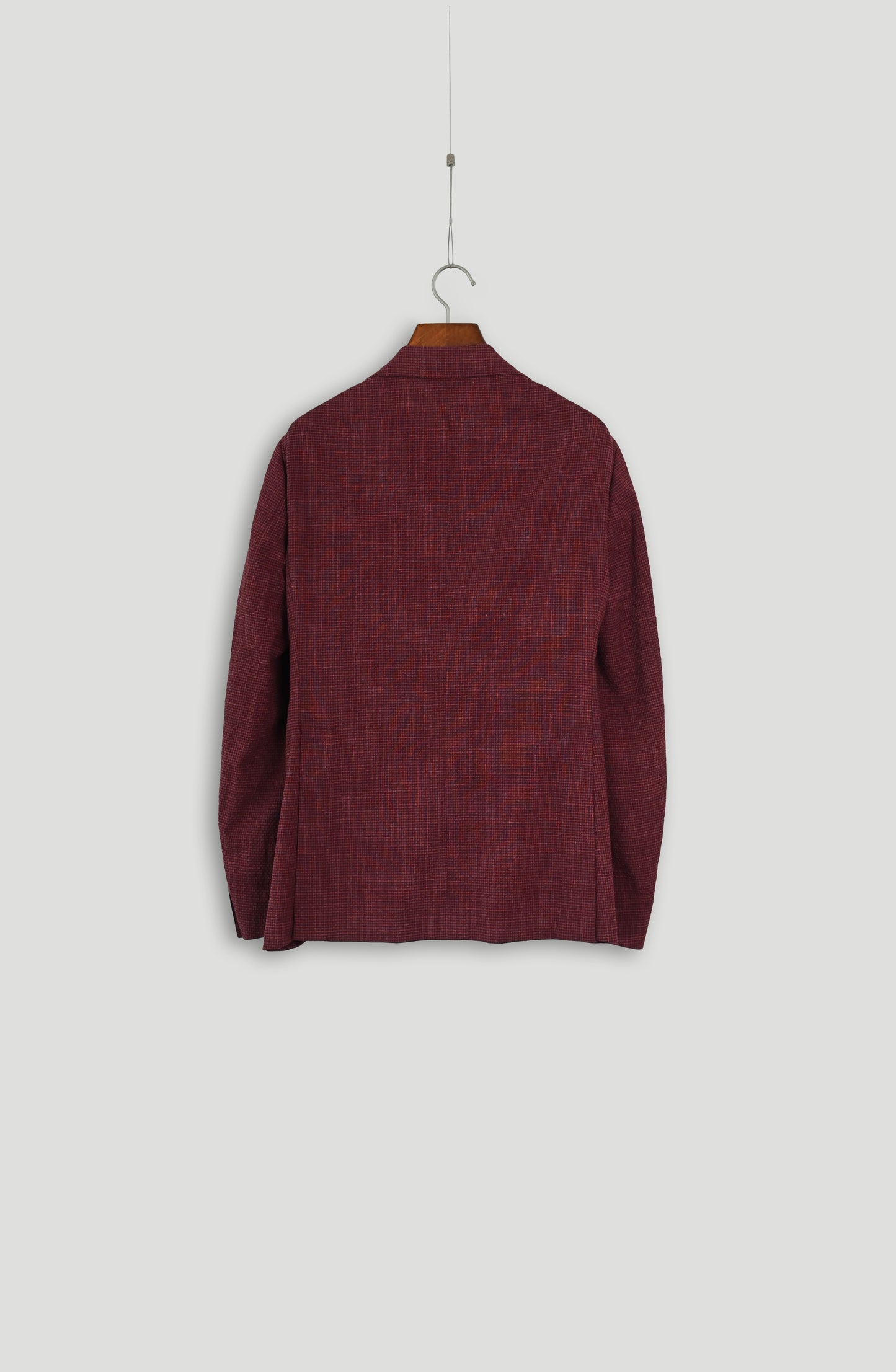 Two Button Nomad Jacket - Burgundy Seersucker