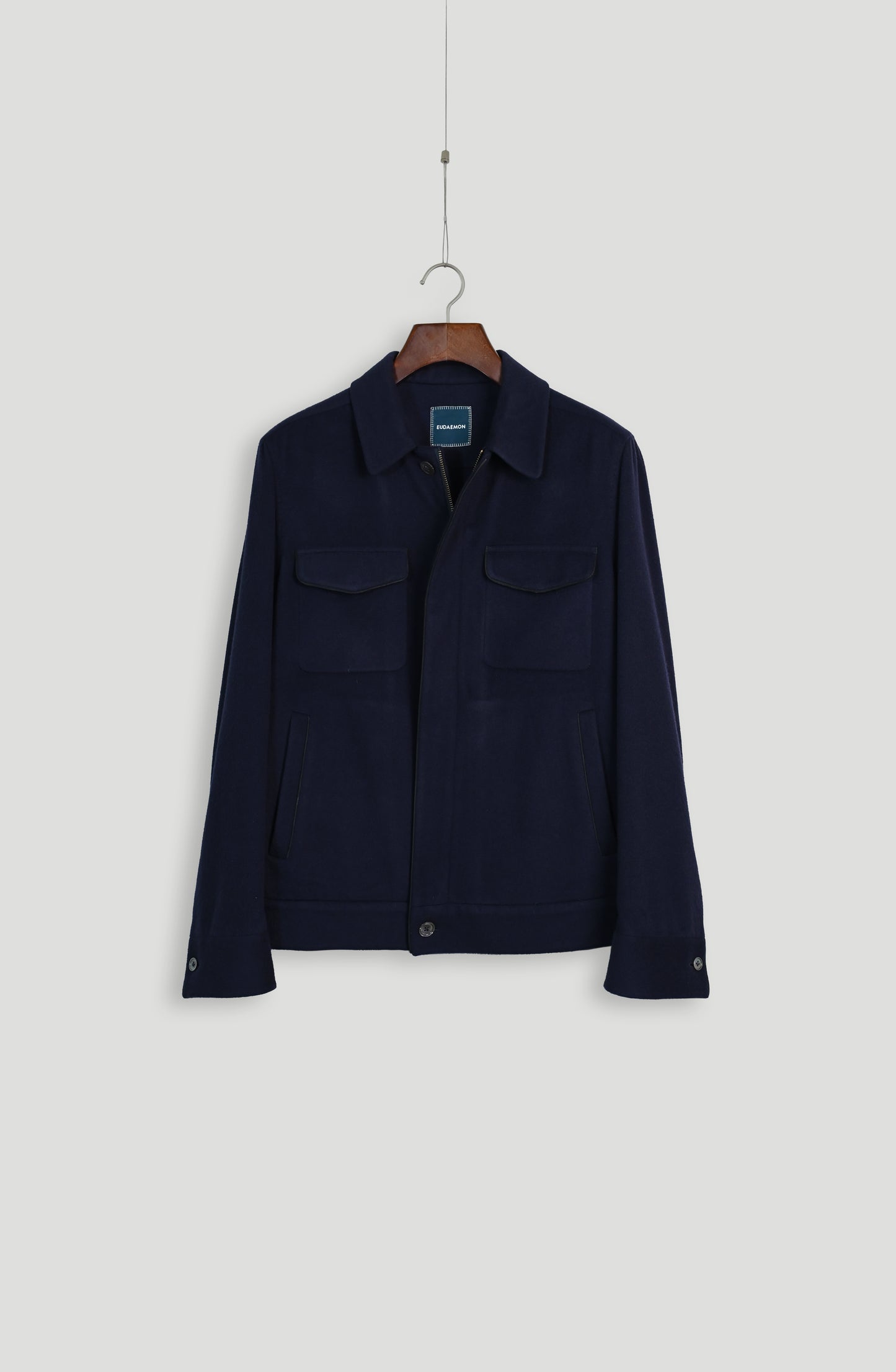 Blue Aviator Bomber Jacket Luxury