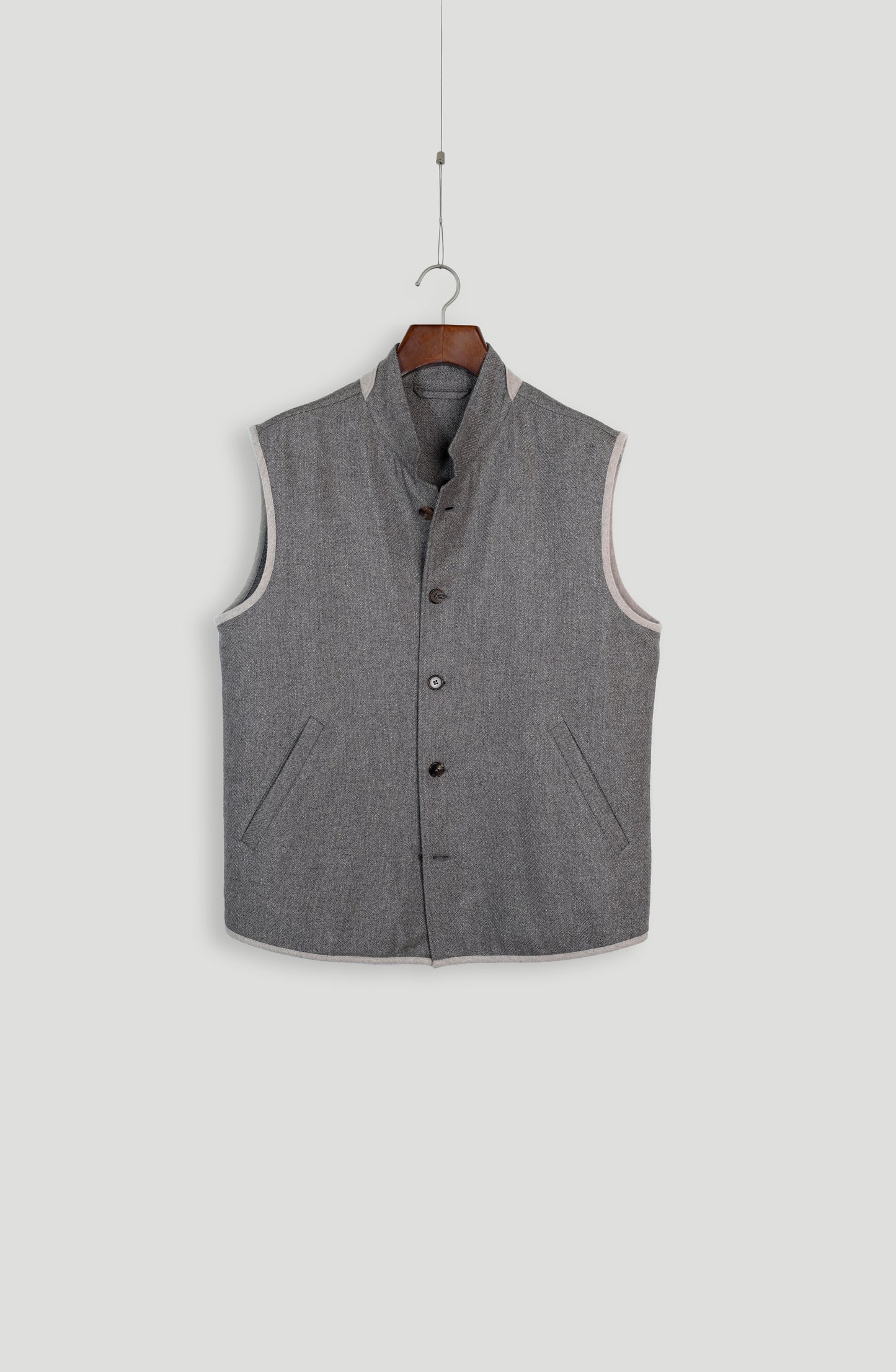 Grey East Vest Woolen Winter Jacket & coat