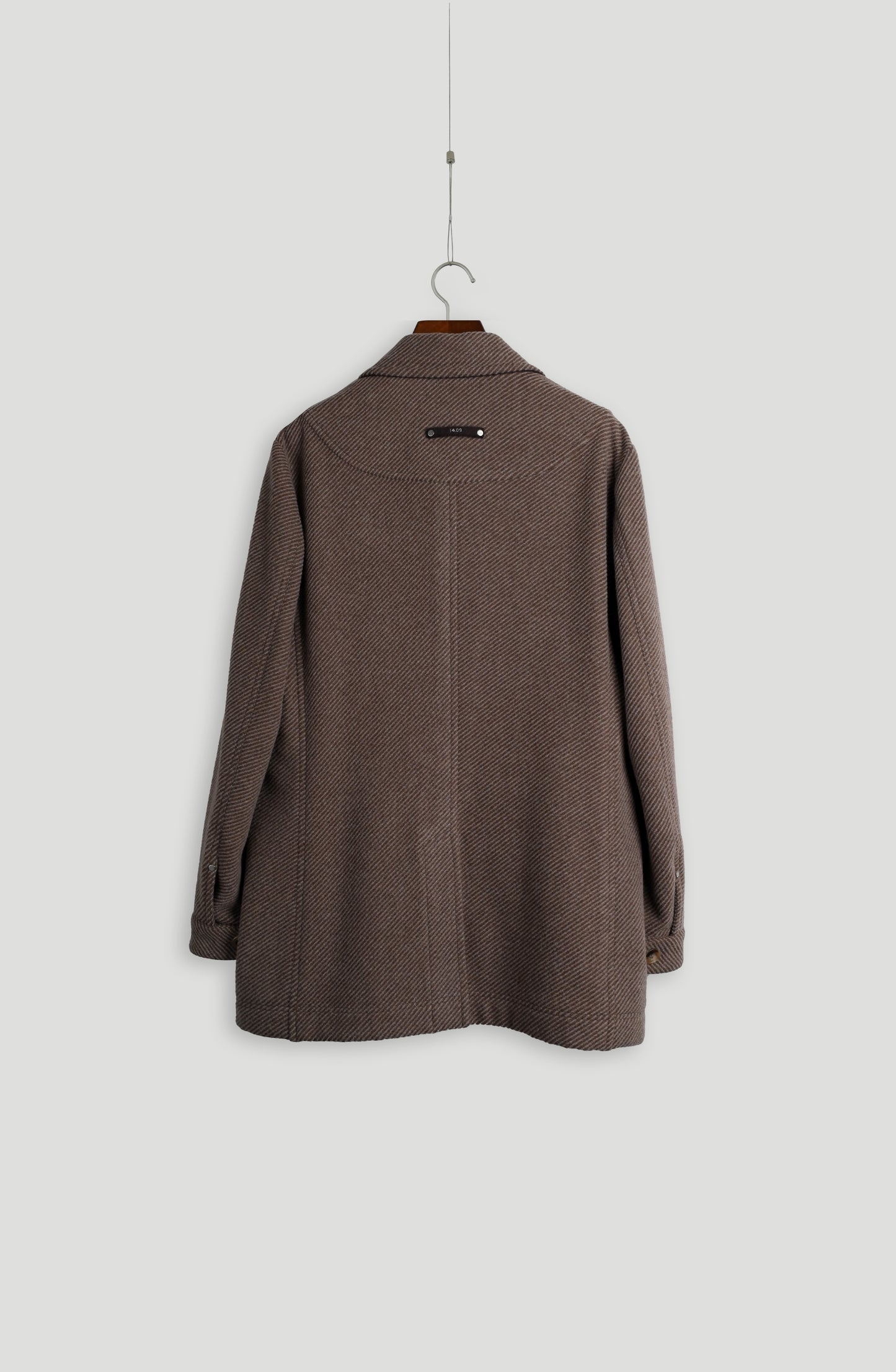 brown pea coat wool pure