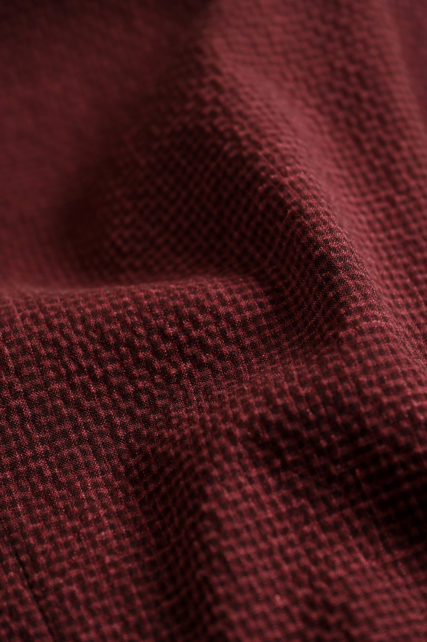 Two Button Nomad Jacket - Burgundy Seersucker