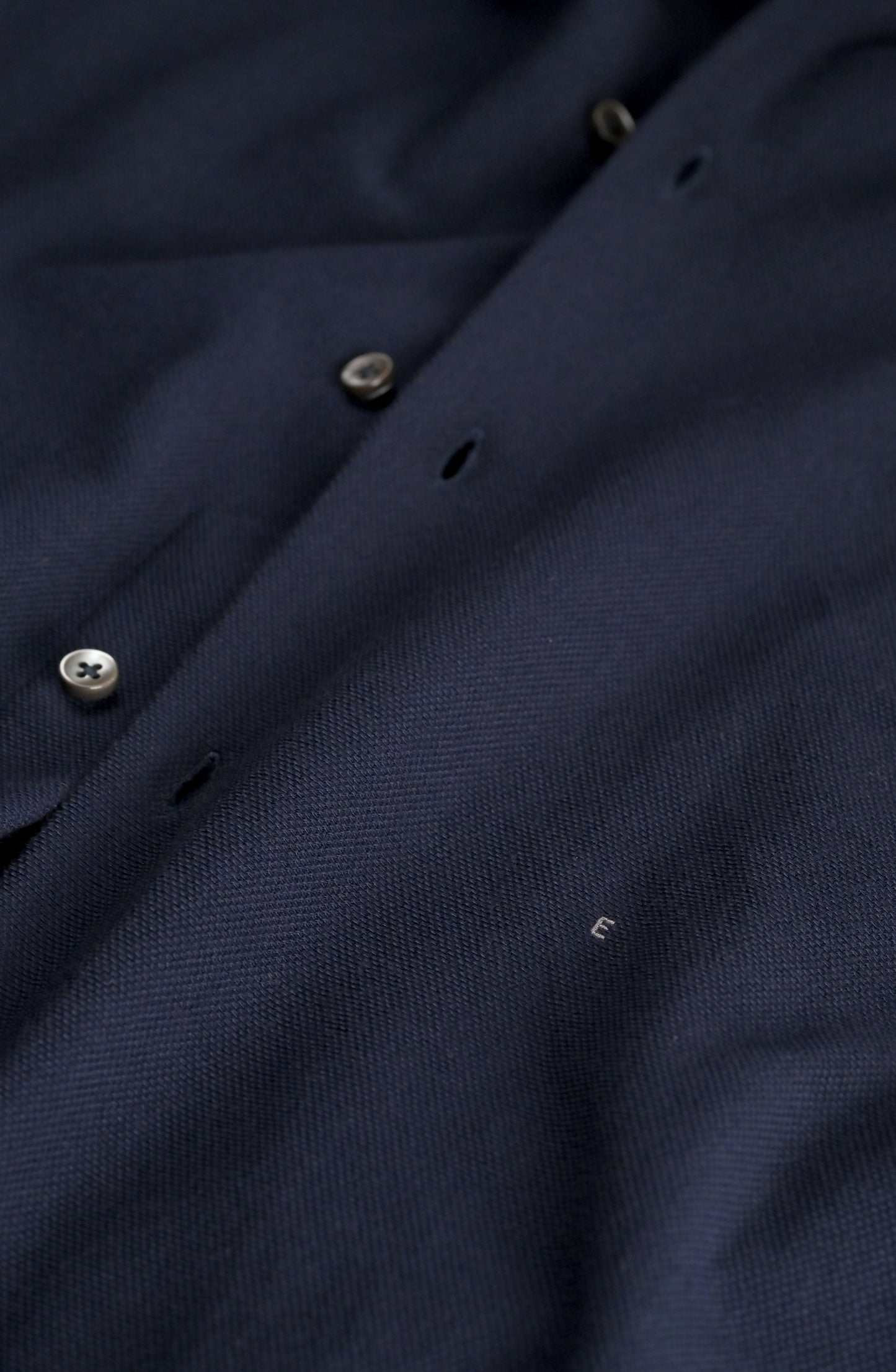 Button Down Collar Shirt - Navy Blue