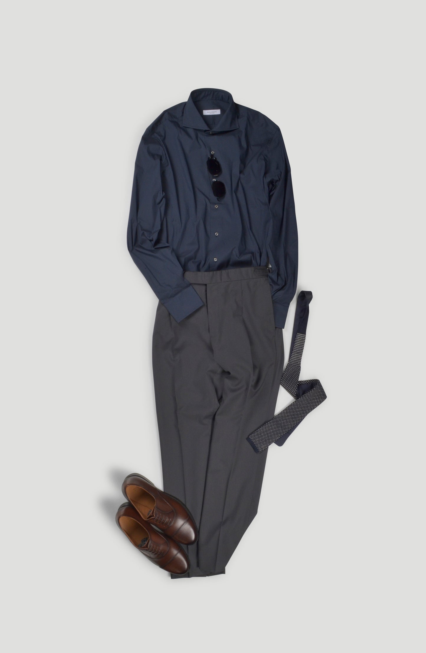 Luxury Charcoal Grey Trouser & Pant pure cotton full look