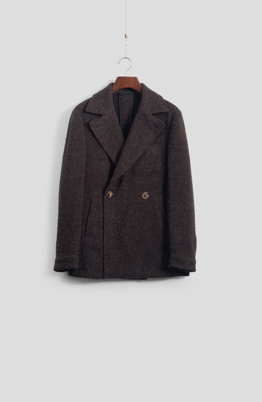 Brown 100% wool european luxury jacket for men