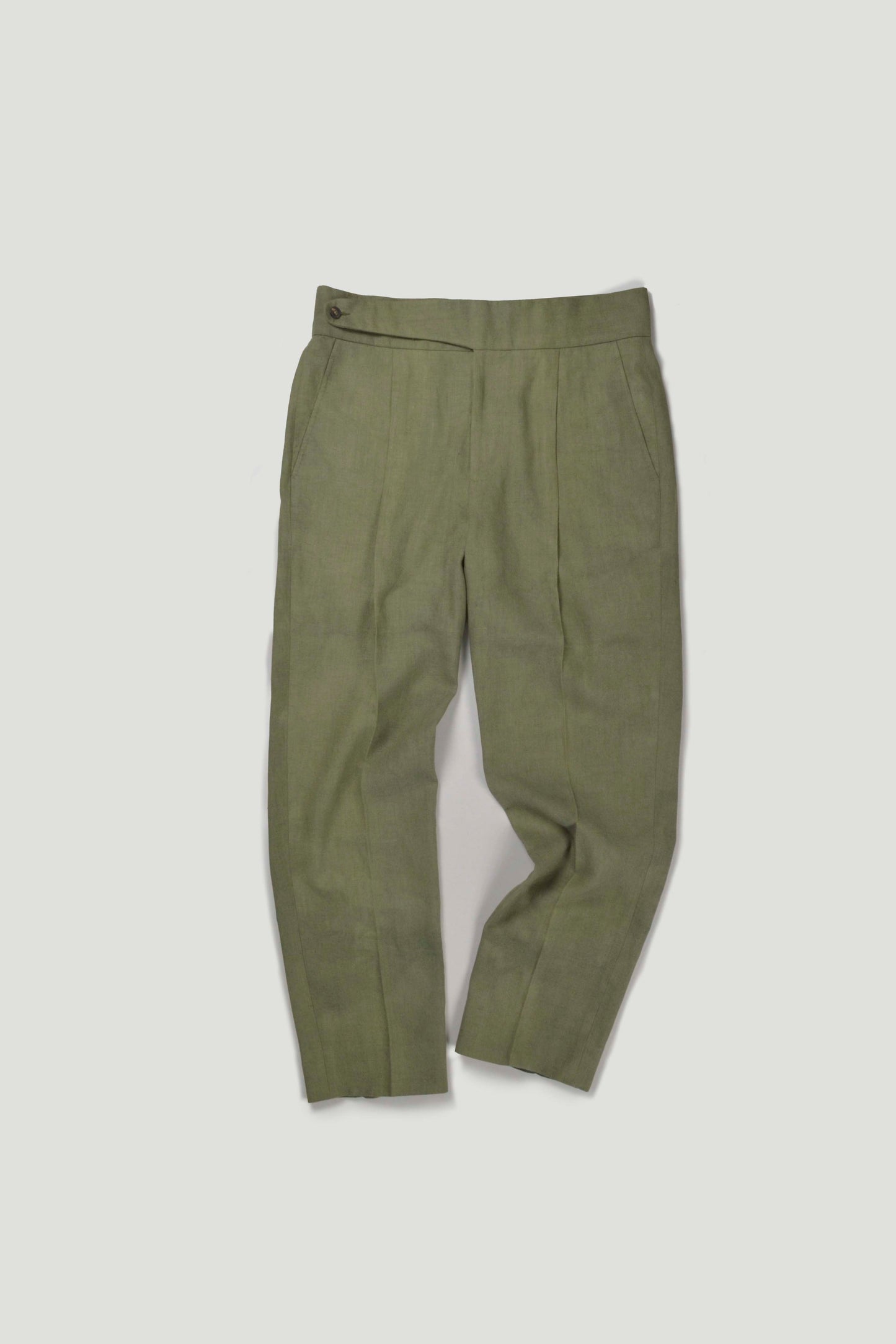 linen gurkha pants green color online