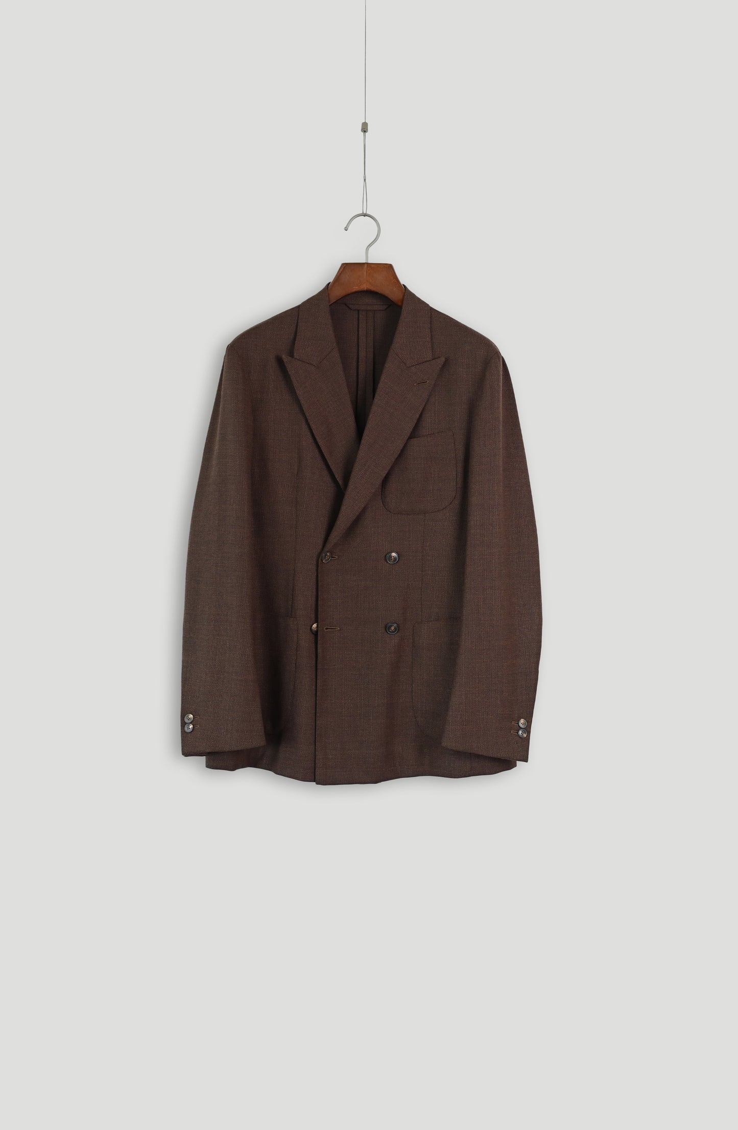 Double Breasted Rover Jacket - Brown Fresco