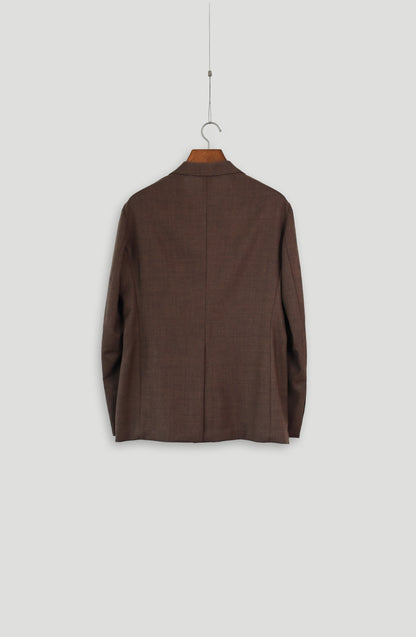 Double Breasted Rover Jacket - Brown Fresco