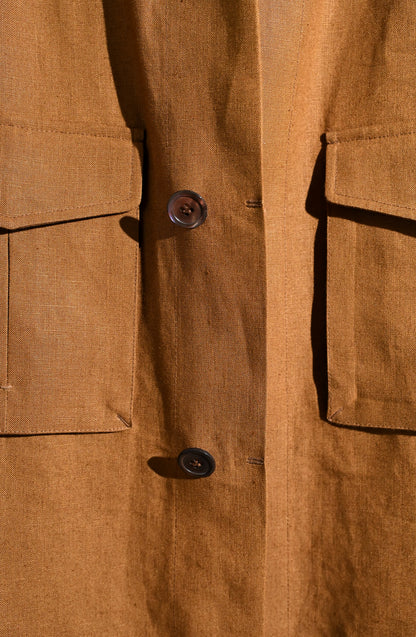 Tropical Safari Jacket - Tobacco Tan