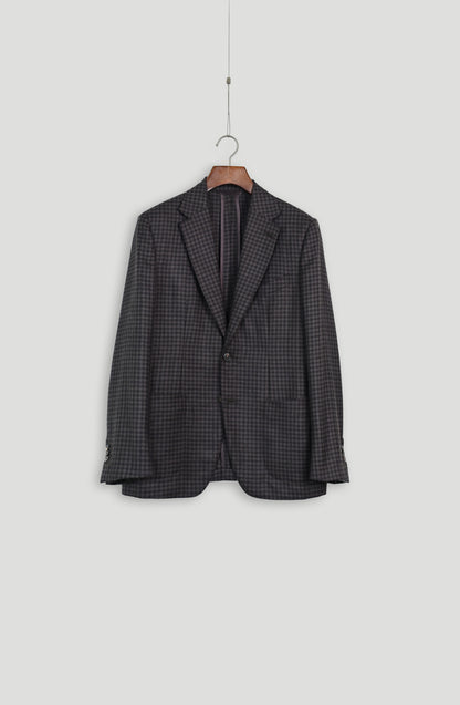 Two Button Nomad Jacket - Brown Gingham