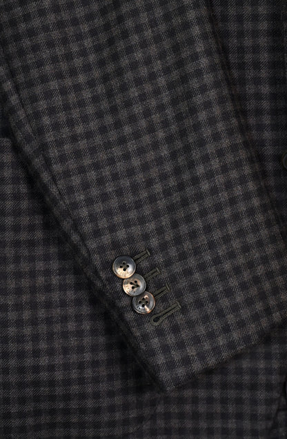 Two Button Nomad Jacket - Brown Gingham