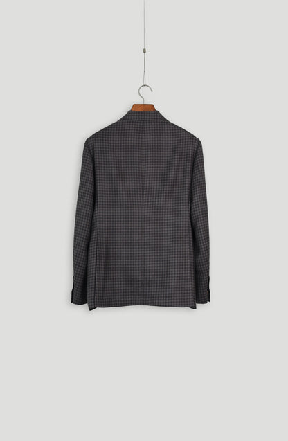 Two Button Nomad Jacket - Brown Gingham