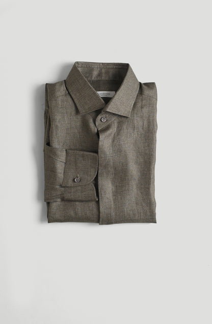 Cut Away Collar Shirts - Sage Green