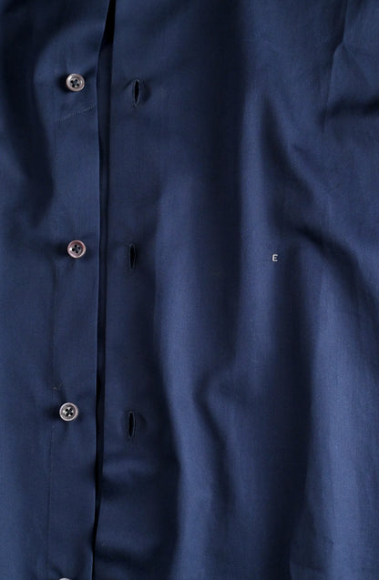 Cut Away Collar Shirt - Prussian Blue