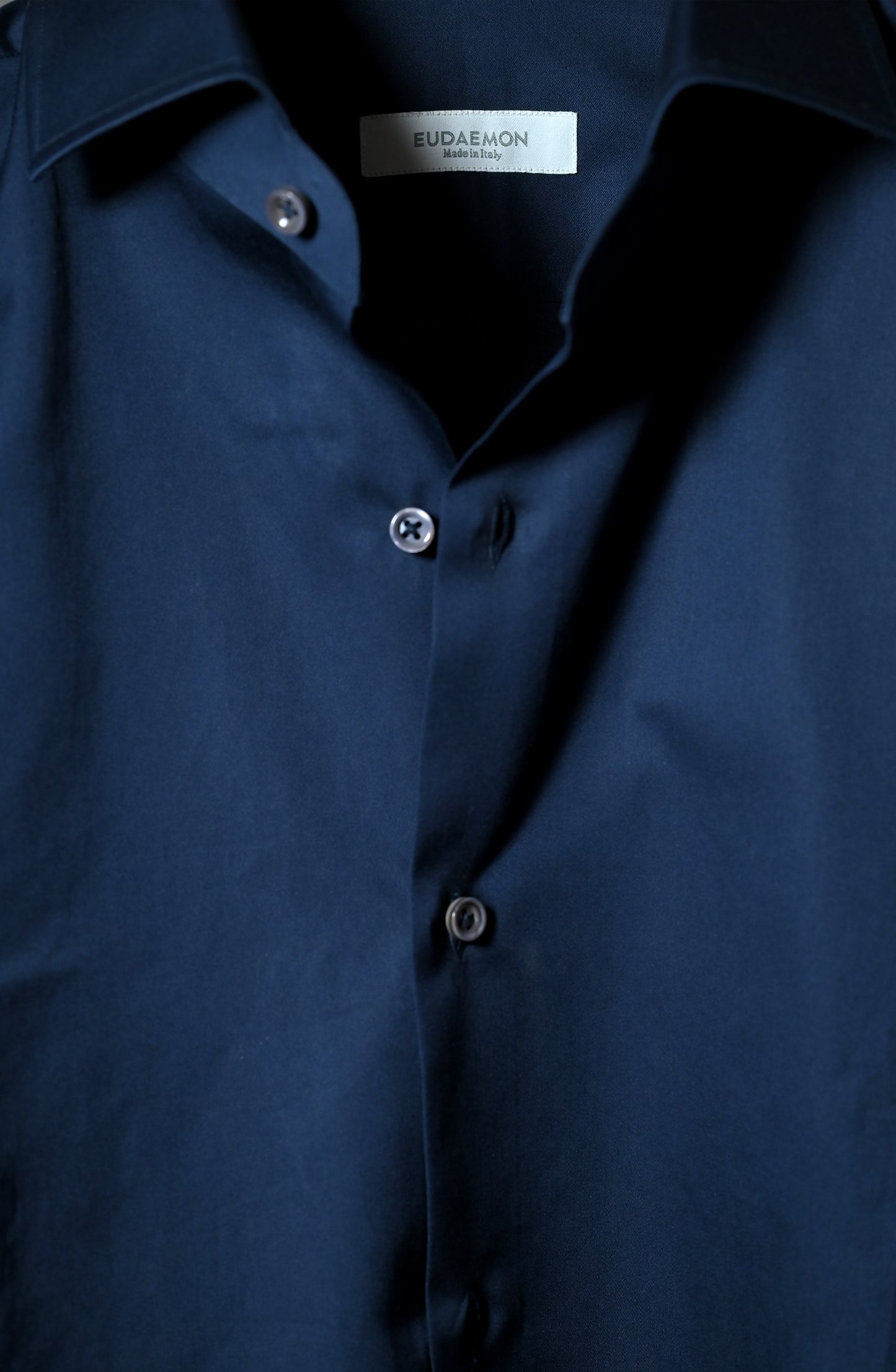 Cut Away Collar Shirt - Prussian Blue