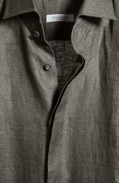 Cut Away Collar Shirts - Sage Green