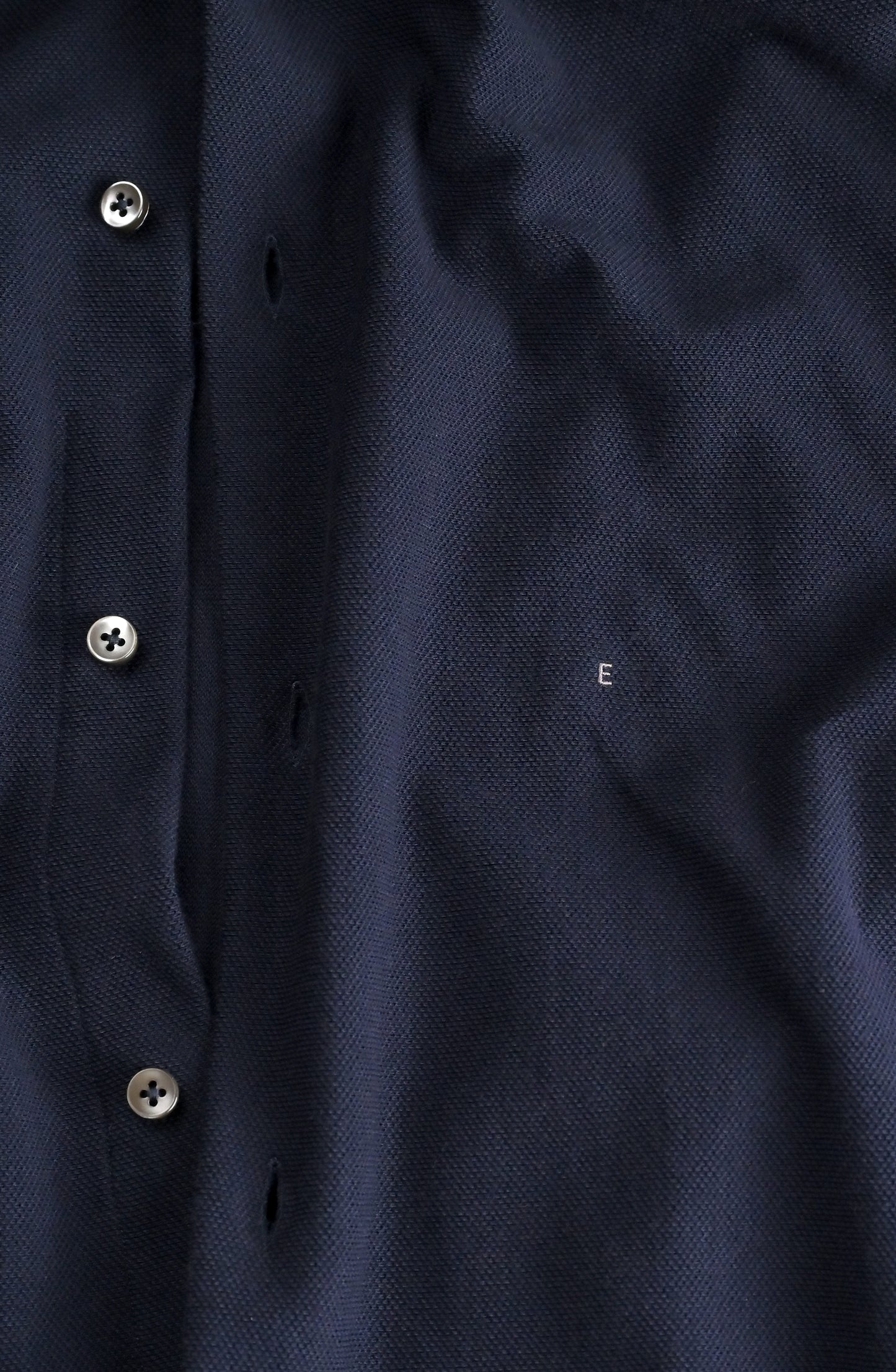 Button  Down Collar Shirt - Navy Blue