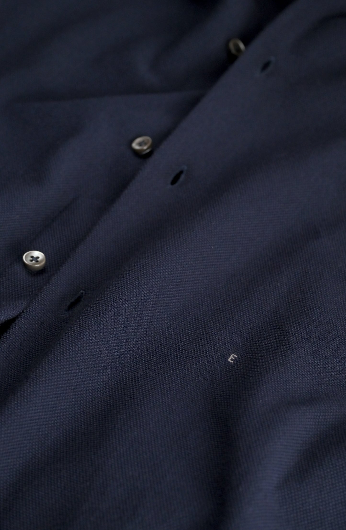 Button  Down Collar Shirt - Navy Blue