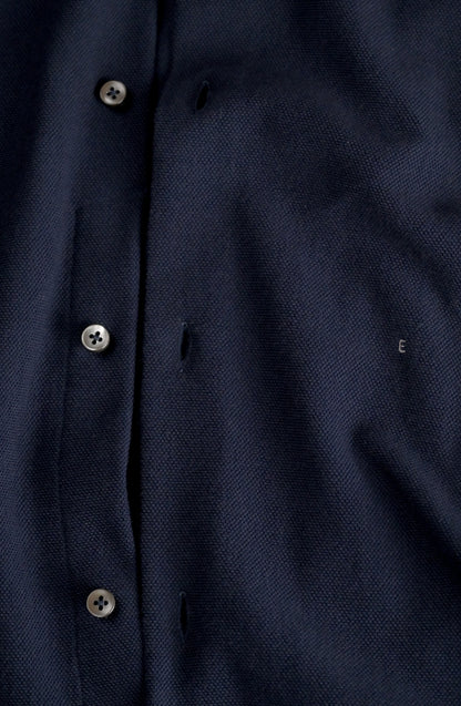 Button  Down Collar Shirt - Navy Blue