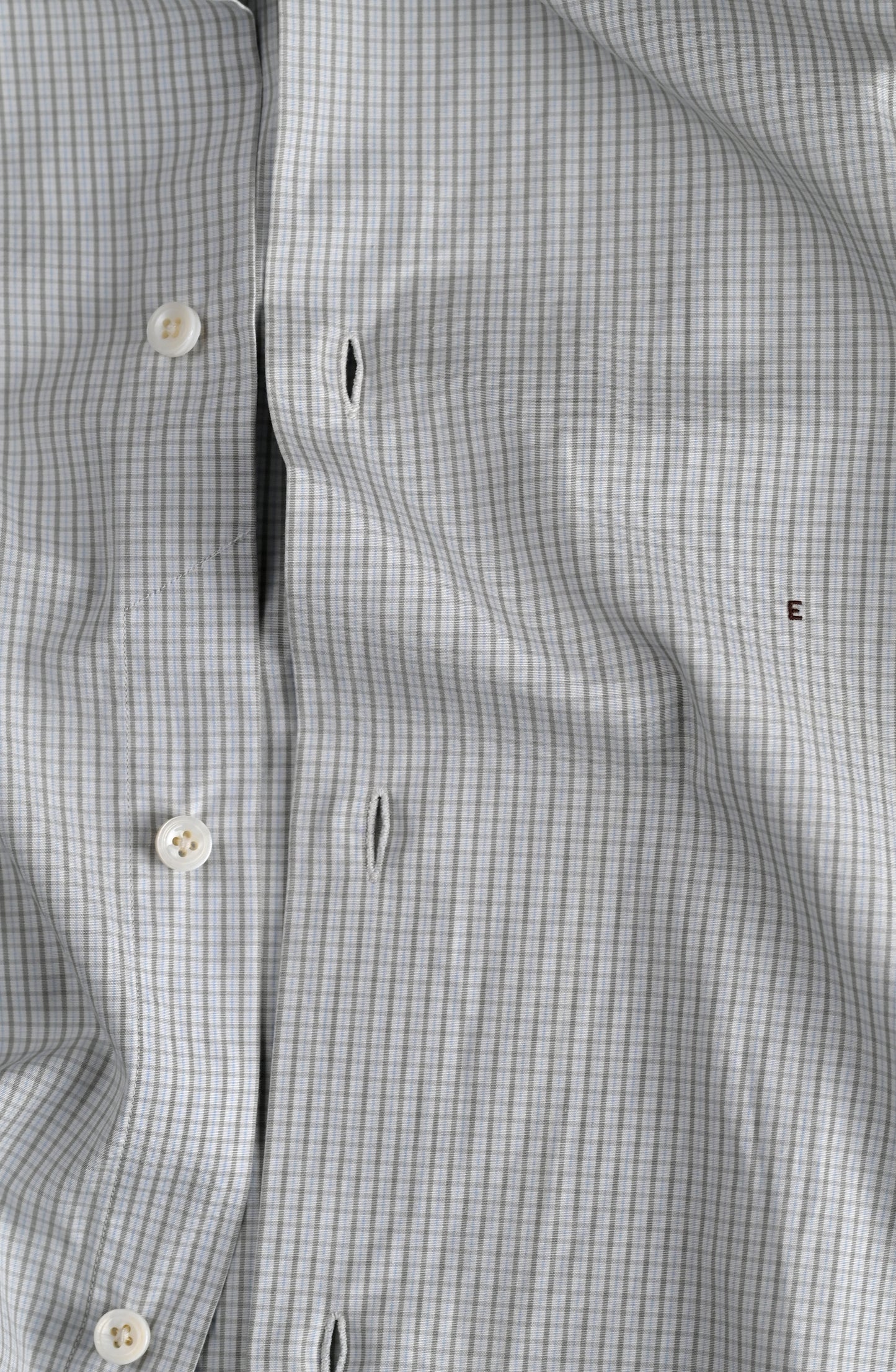 Cut Away Collar - Ivory Checks