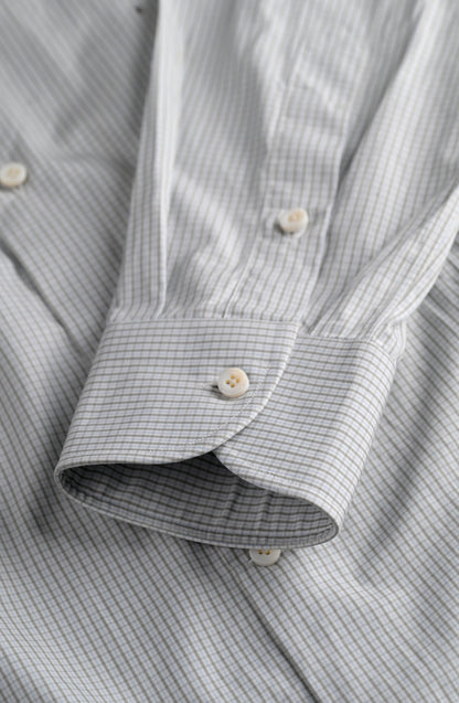 Cut Away Collar - Ivory Checks