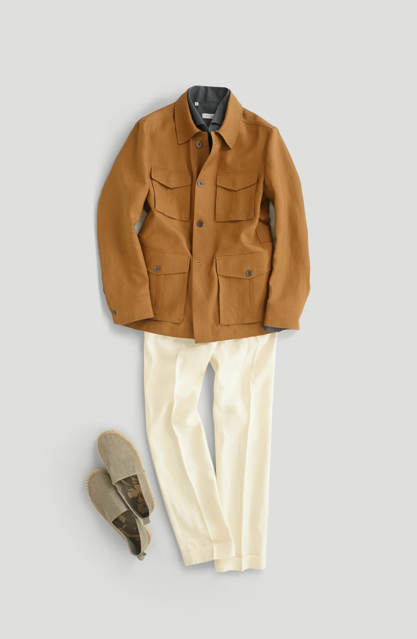 Tropical Safari Jacket - Tobacco Tan