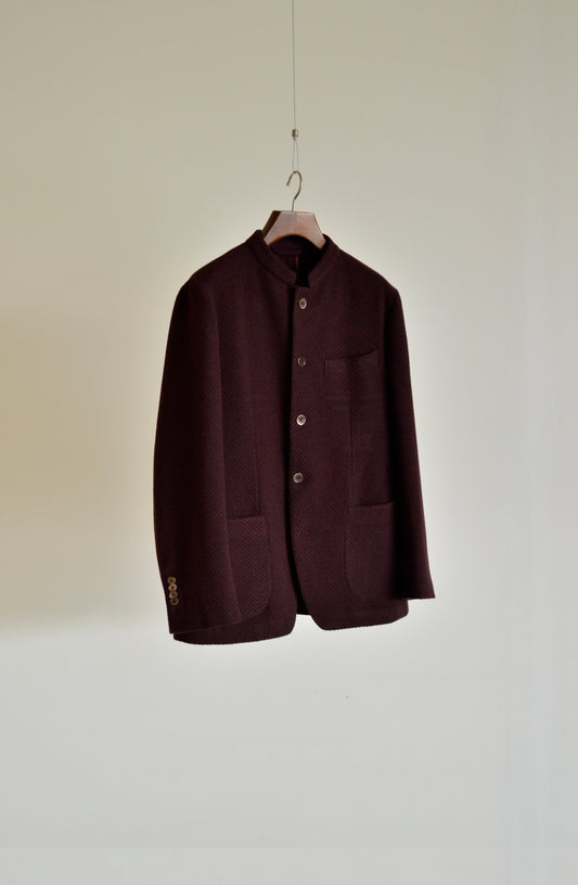 Godfather Jacket - Burgundy Chevron