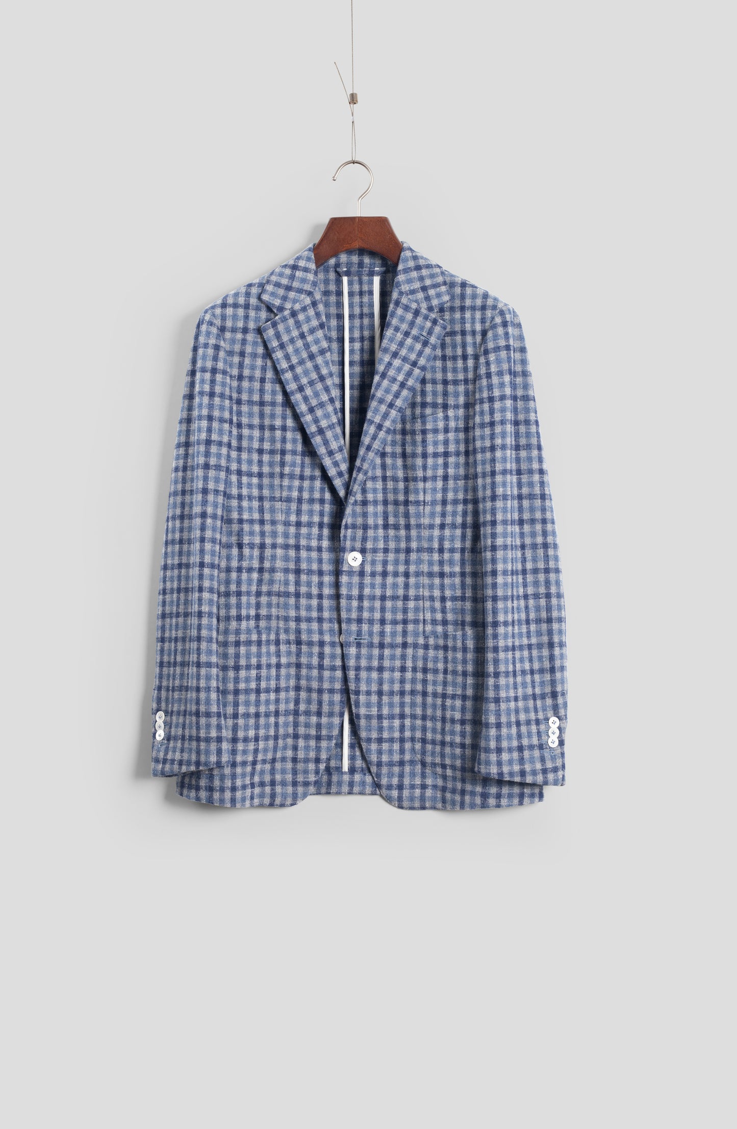 Two Button Nomad Jacket - Blue Gingham