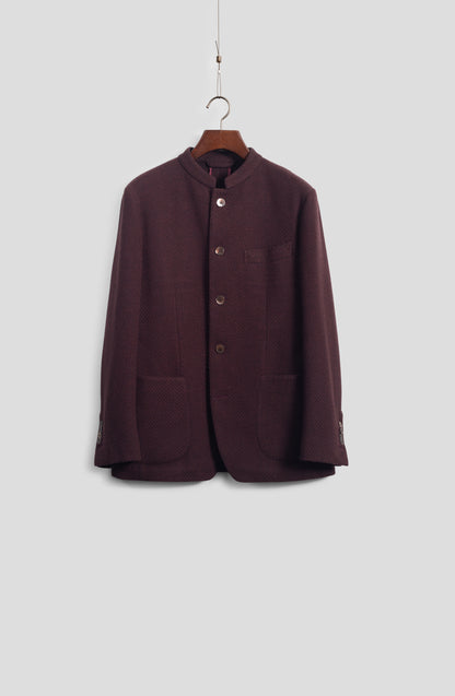 Godfather Jacket - Burgundy Chevron