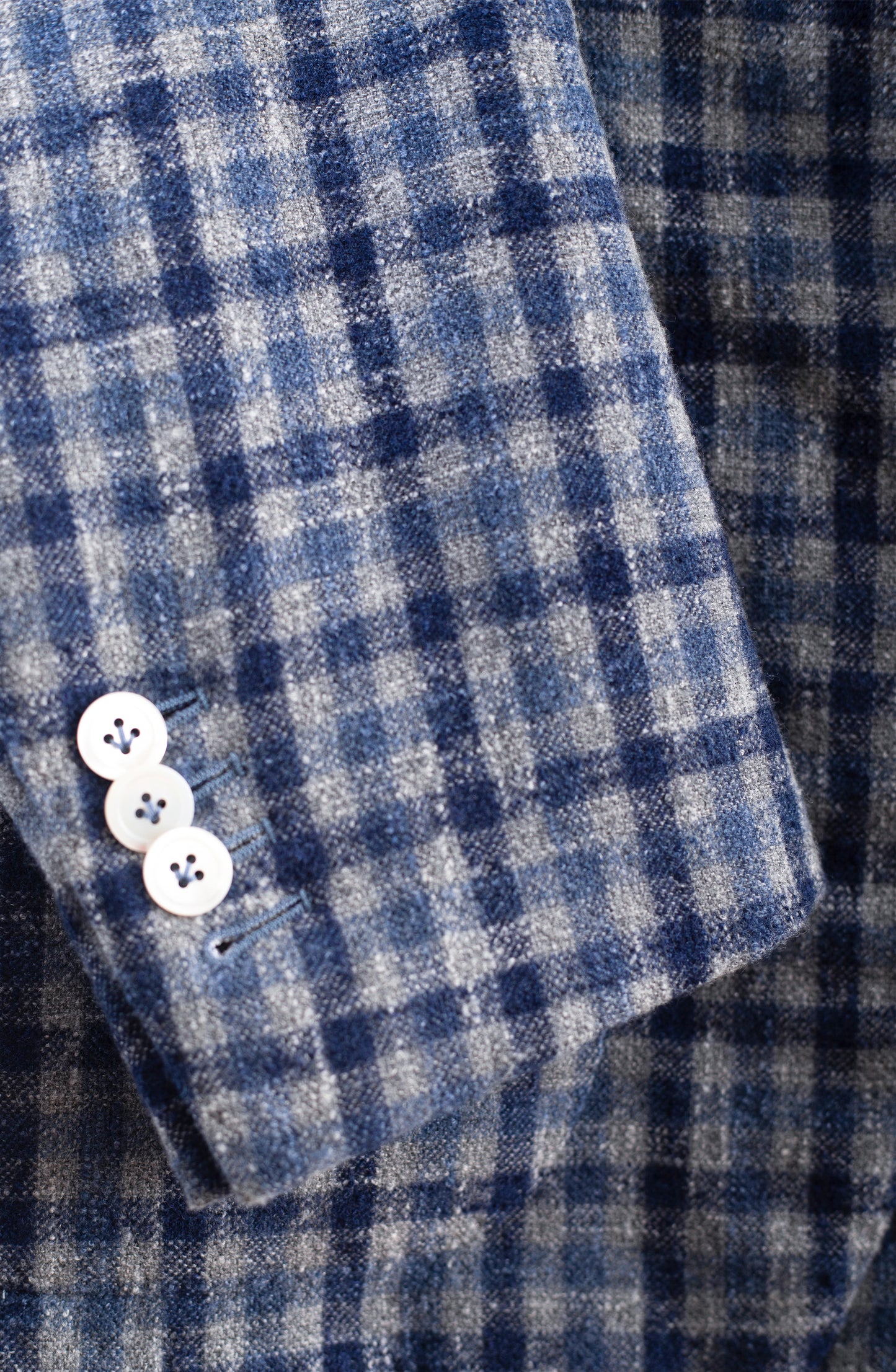 Two Button Nomad Jacket - Blue Gingham