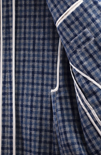 Two Button Nomad Jacket - Blue Gingham