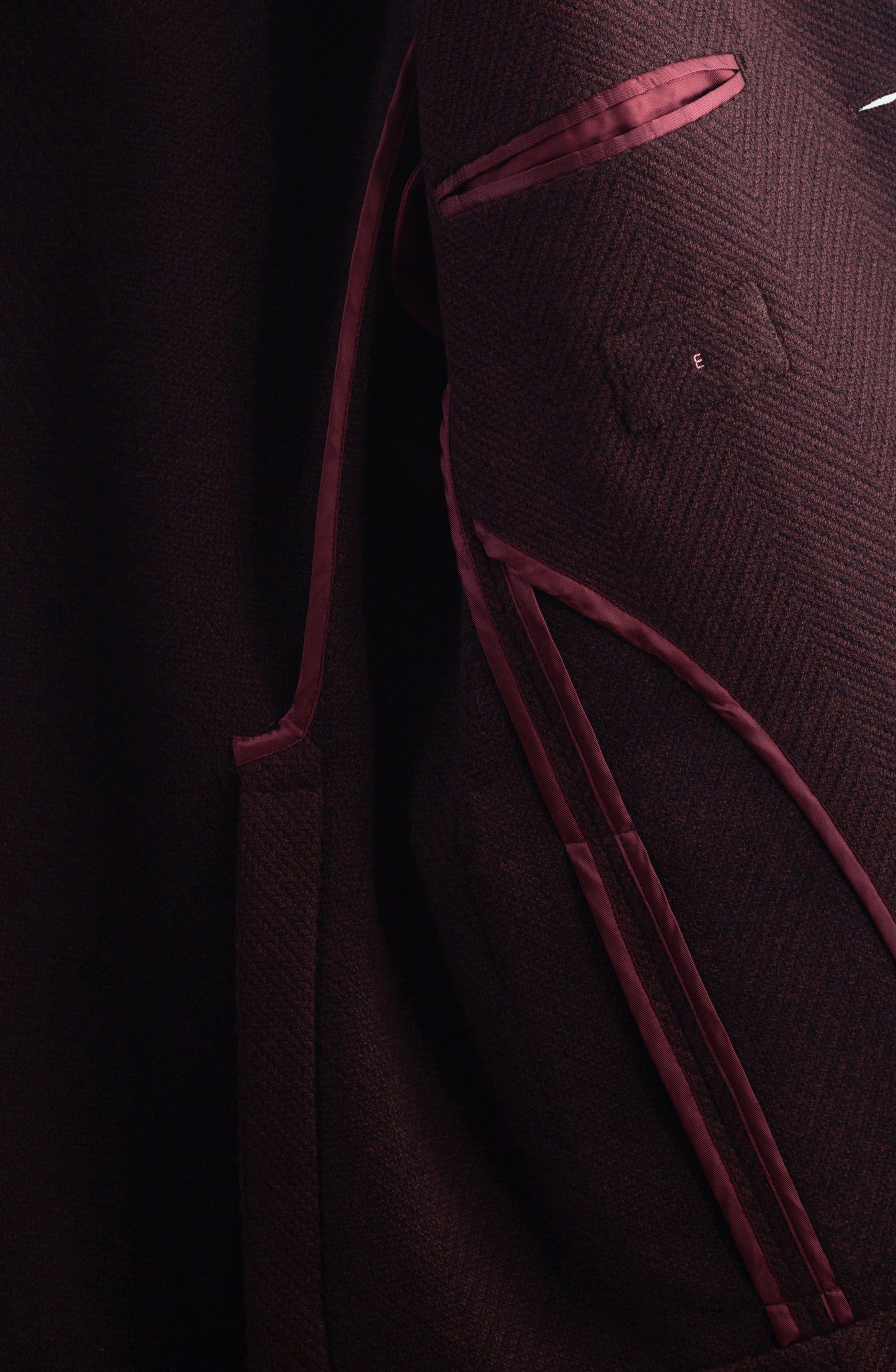 Godfather Jacket - Burgundy Chevron