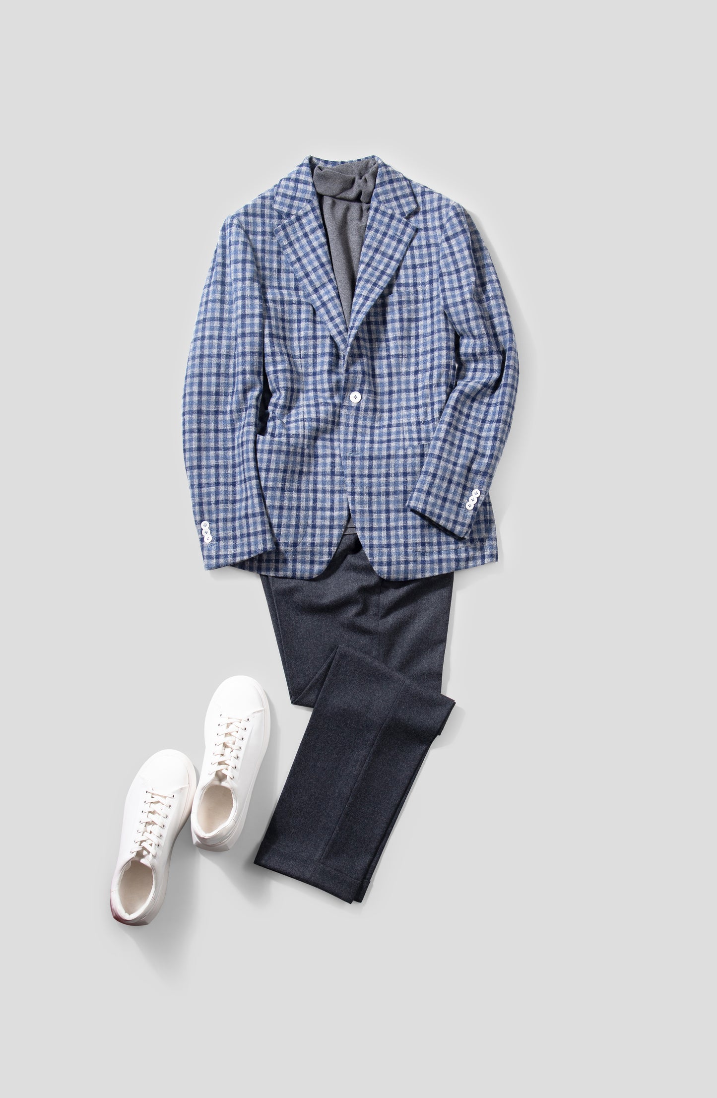 Two Button Nomad Jacket - Blue Gingham