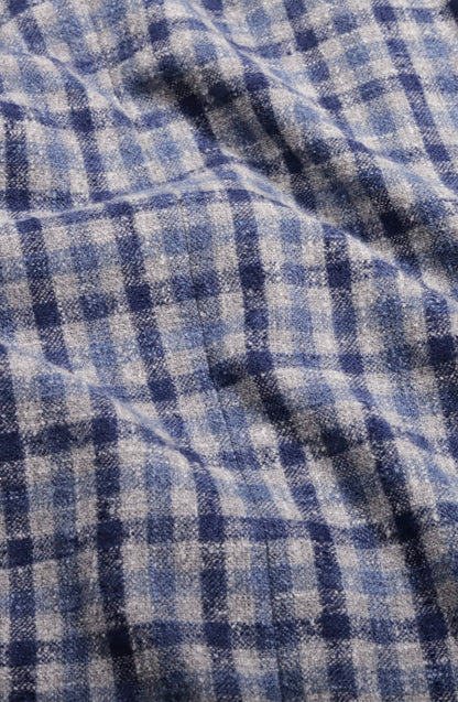 Two Button Nomad Jacket - Blue Gingham