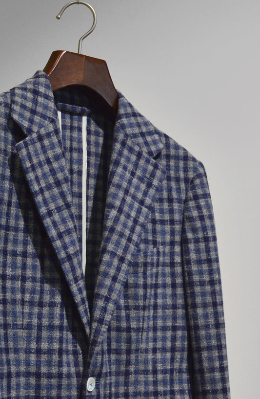 Two Button Nomad Jacket - Blue Gingham