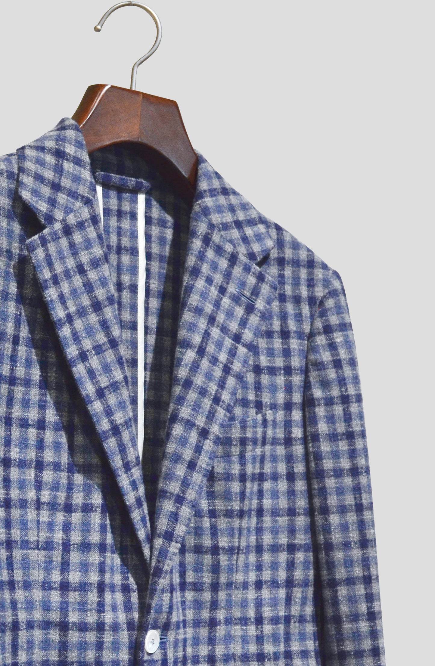 Two Button Nomad Jacket - Blue Gingham